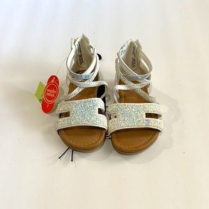 Girl’s Silver Sequins Sandals